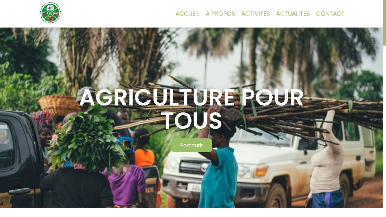 Screenshot of the Agriculture Pour Tous public website